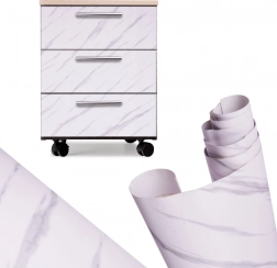 Film adhésif effet marbre blanc Jazz 1,22 × 50 m