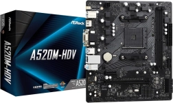 ASRock A520M-HDV microATX motherboard AM4 with HDMI/DVI/VGA and M.2