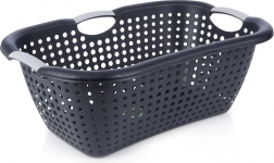 Panier à linge en plastique 26 l, noir