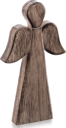 Wooden Christmas angel figurine made of mango wood 24 cm