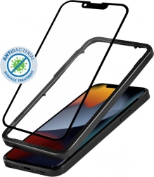 Antibakterielles 3D Armour Glass Schutzglas für iPhone 16e / 14 / 13 / 13 Pro – Mit Montagerahmen