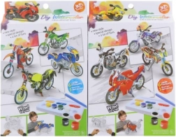 Set van 3D kartonnen kleurmotoren voor kinderen