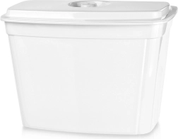 Poubelle de cuisine suspendue pour déchets avec couvercle 4 L blanche
