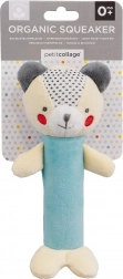 Petit Collage hochet couineur ours en coton biologique