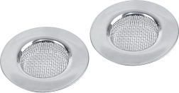 Steel sink strainer 7.5 cm and 3.8 cm, 2 pcs