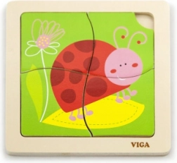 Wooden Ladybird Puzzle – 4 Pieces
