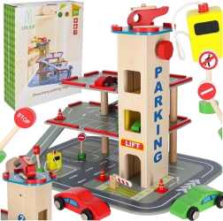 Houten parkeergarage LULILO Benino – meerlaagse garage met lift