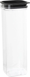 Airtight container for dry foods HAMBURG 1.7 l with black lid