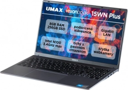 umax visionbook 15wn plus 15,6" notebook mit intel n100, 8 gb ram und 256 gb ssd