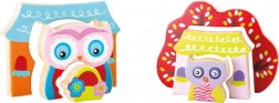 Wooden 3D Puzzle Owls in a House