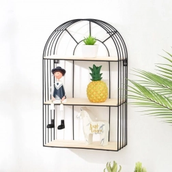 Dekoratives schwarzes Wandregal 45 cm