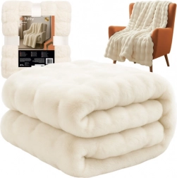 Weiche weiße Decke 160 × 100 cm RUHHY