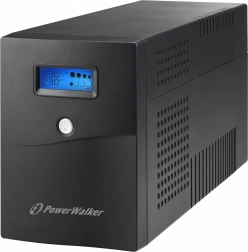 Noodstroomvoorziening PowerWalker 3000 VA line-interactive met LCD, 4× Schuko, RJ11/RJ45 en USB