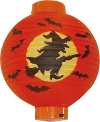 Dekorative Lampion Hexe Halloween 20 cm Batterie betrieben