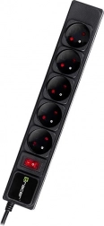 Power Strip Tracer PowerGear 3 m black 5 sockets