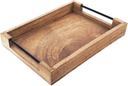 Houten serveerblad van mangohout 35,5 × 25,5 × 5,5 cm