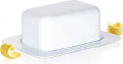 Butterdose aus Stahl in Weiß