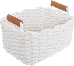 Panier de rangement en coton Orion SKANDI blanc 30 × 23 × 20,5 cm