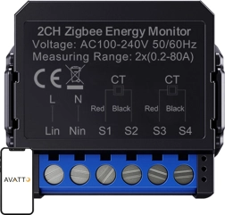 Compteur d’énergie bidirectionnel intelligent Avatto Zigbee pour photovoltaïque