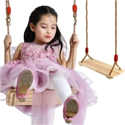 Wooden swing for children for home and garden