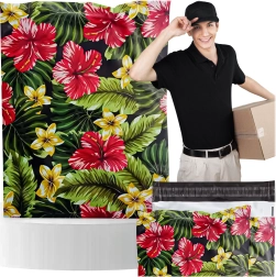 Foil mailing envelopes with tropical floral motif 255 × 370 mm, 50 pcs