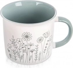 Porcelain mug 400 ml with floral decor Orion