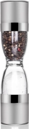 Double manual stainless steel salt and pepper grinder 22 cm Orion