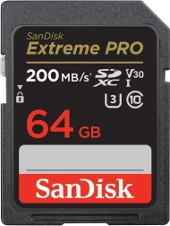 SanDisk Extreme Pro SDXC Memory Card 64 GB UHS-I U3 V30 200/90 MB/s
