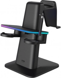 RGB-Ladeständer für META QUEST 3/QUEST 2/QUEST PRO von Kiwi Design – schwarz