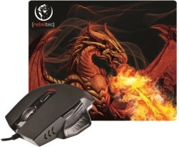 Gaming set mouse and pad RED DRAGON