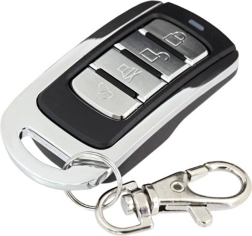 Self-learning 4-channel remote black-chrome