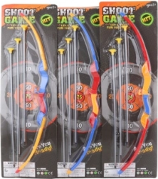 Large plastic bow with suction-cup arrows