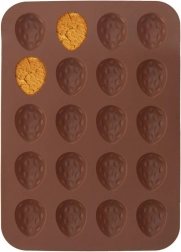 Silicone cookie mold – nuts, brown SILLINIE