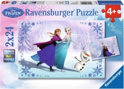 Puzzle 2x24 Pieces Frozen Sisters Forever