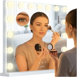 LED make-upspiegel Soulima 58 × 46 cm met dimbare verlichting