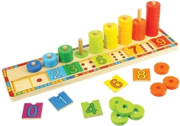BIGJIGS Holz-Lernzählbrett mit Ringen