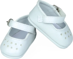 PETITCOLLIN weiße Puppenschuhe für 27-cm-Puppen