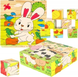 Wooden Educational Puzzle Farm 6-in-1