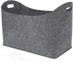 Felt firewood basket 55 × 30 × 40 cm, grey
