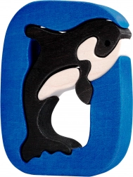 Fauna Alphabet letter O orca