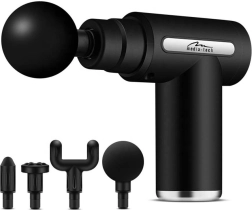 Massagepistole mit 4 Aufsätzen