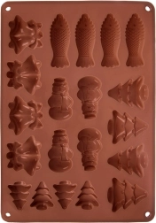 Silicone vorm voor koekjes en pralines, bruin 34 × 24,5 × 1 cm