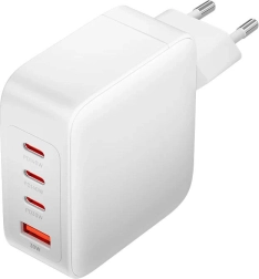 Vention 140W GaN Wall Charger with 3× USB‑C and USB‑A (white)