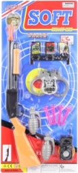 Kids set with rifle and suction-cup accessories