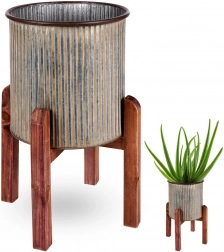 Metallübertopf mit Ständer 27 × 39 cm