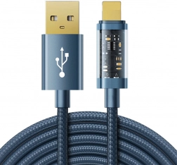 Charging and data cable USB‑A to Lightning 1.2 m 2.4 A Joyroom blue