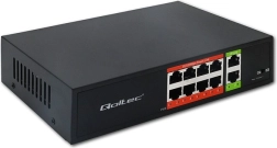 Switch Fast Ethernet PoE 8x RJ45 + 2x RJ45 uplink, 120 W, 10/100 Mbps