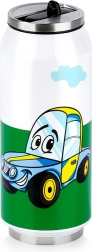 Can-shaped thermal mug with cars 400 ml