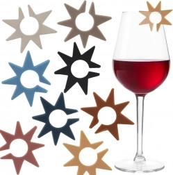 Silicone Drink Markers for Glasses and Stemware, 8 pcs