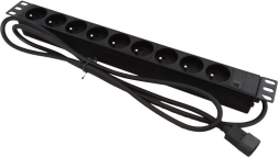 19" Power Strip 9× CEE 7/5 with C20 Plug
